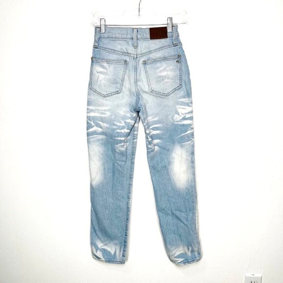 Madewell The Perfect Vintage Jean Light Wash Size 23 Bleached Tie Dye Denim - Picture 6 of 11